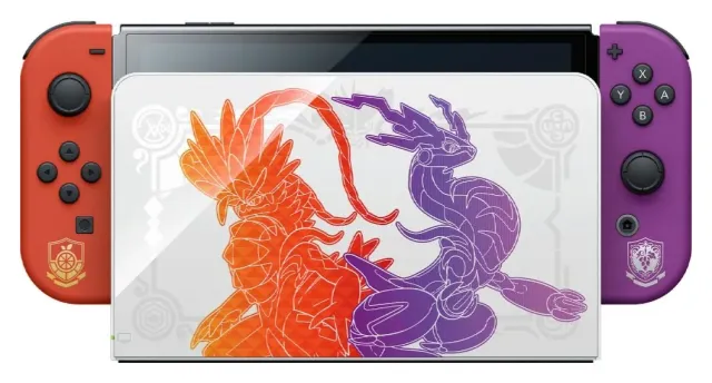 Nintendo Switch OLED 64 GB edición Pokémon Escarlata y Púrpura (HEG-S-KEAAA), vista 4
