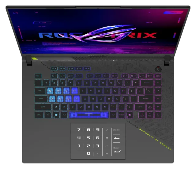 ASUS ROG Strix G16 — RTX 5060, Ryzen 9 9955HX, vista 4