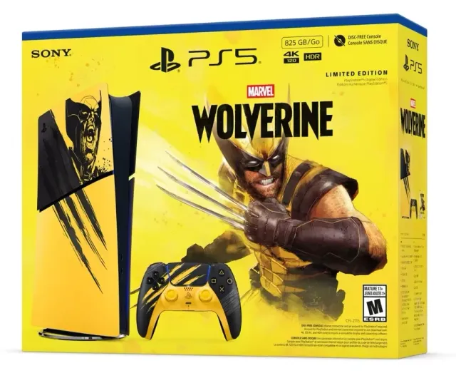 PlayStation 5 Slim 825 GB Digital — edición Marvel's Wolverine (CFI-2115B), vista 4