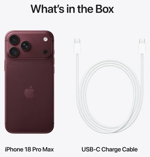 Apple iPhone 18 Pro Max 2 TB Burgundy (eSIM · A3473), vista 5