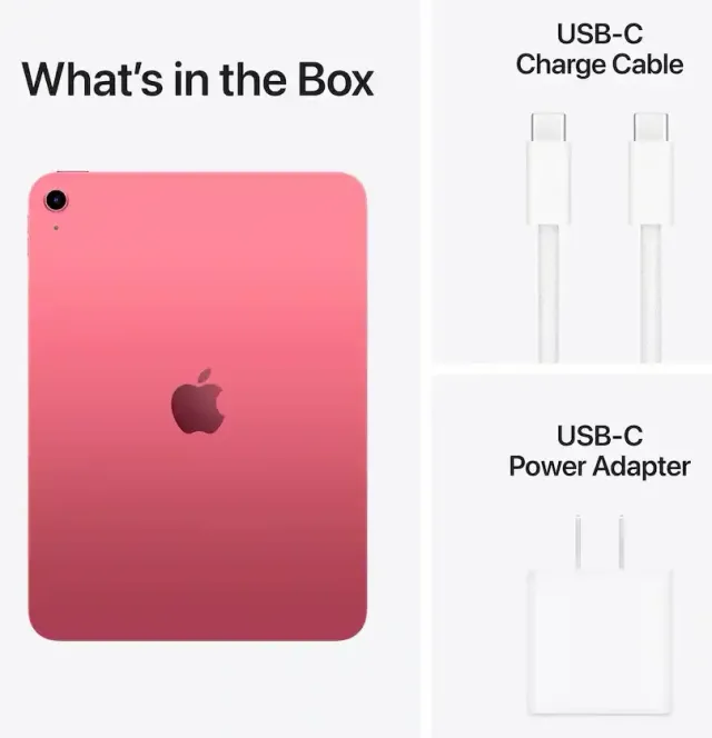 Apple iPad 11 (A16) — 128 GB, Pink, vista 5