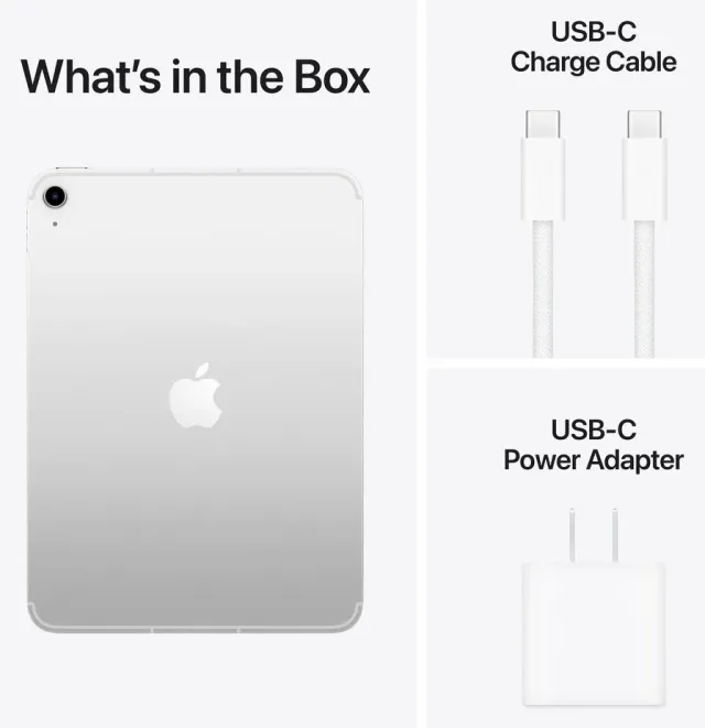 Apple iPad 11 (A16) Wi-Fi + Cellular — 128 GB, Silver, vista 5