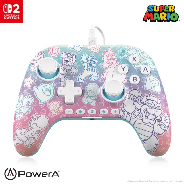 Control con cable PowerA Advantage para Switch 2 — Mushroom Kingdom, vista 5