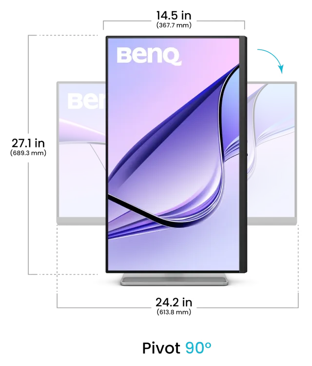 BenQ MA270U 27" 4K para Mac, vista 5