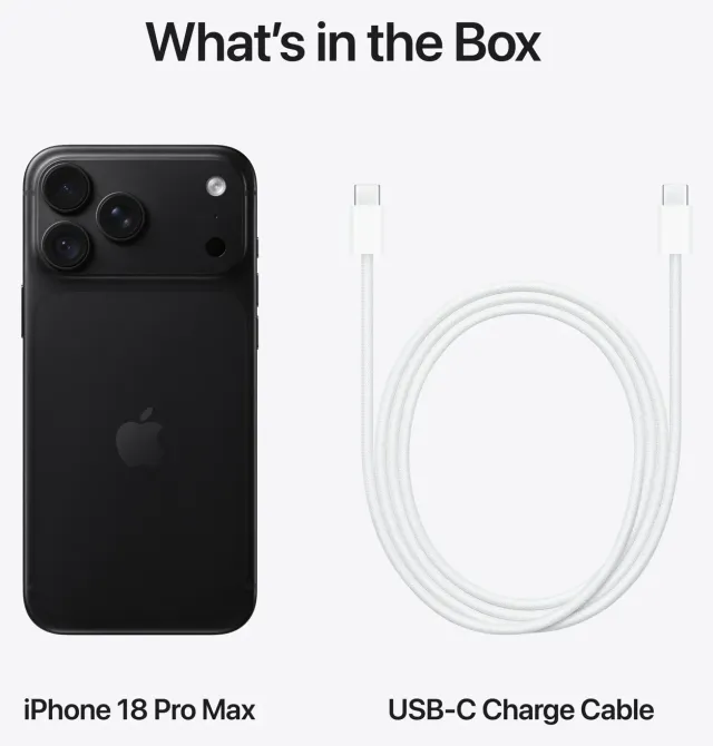 Apple iPhone 18 Pro Max 256 GB Black (eSIM · A3473), vista 5