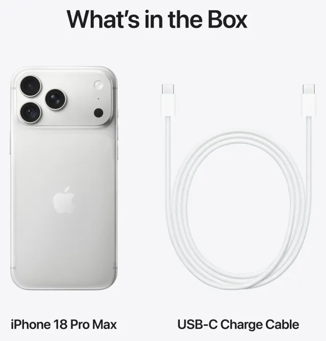 Apple iPhone 18 Pro Max 256 GB Silver (eSIM · A3473), vista 5
