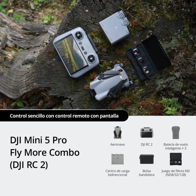 DJI Mini 5 Pro Fly More Combo (DJI RC 2), vista 5