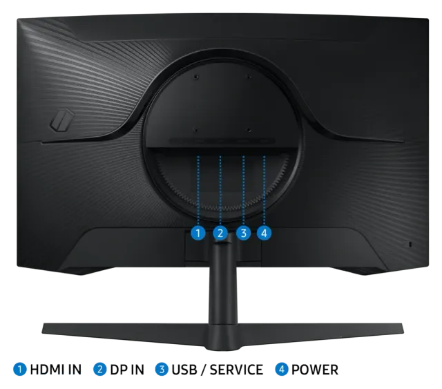 Samsung Odyssey G55C 32" QHD curvo, vista 6
