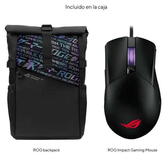 ASUS ROG Strix G16 — RTX 5070 a 100 W, 165 Hz, vista 6
