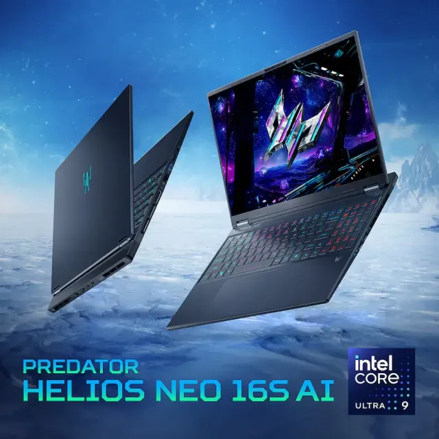 Acer Predator Helios Neo 16S — RTX 5060, OLED 240 Hz, vista 7