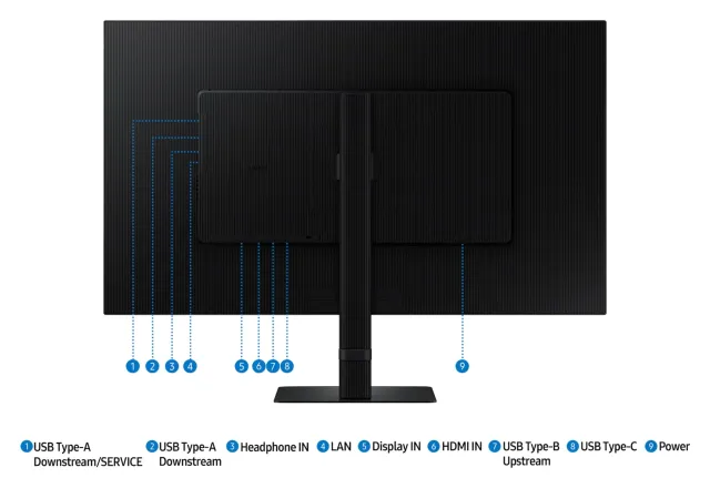 Samsung ViewFinity S80UD 32" 4K USB-C, vista 8