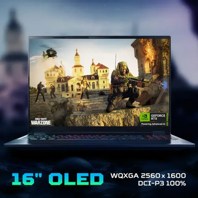 Acer Predator Helios Neo 16S — RTX 5060, OLED 240 Hz, vista 8