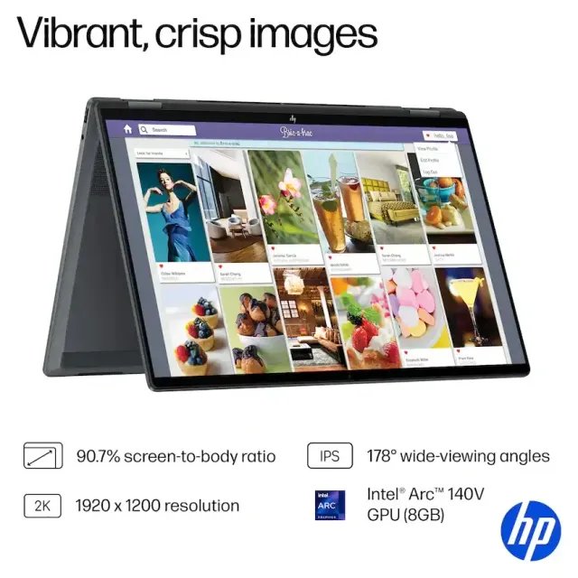 HP OmniBook X Flip 16", vista 9
